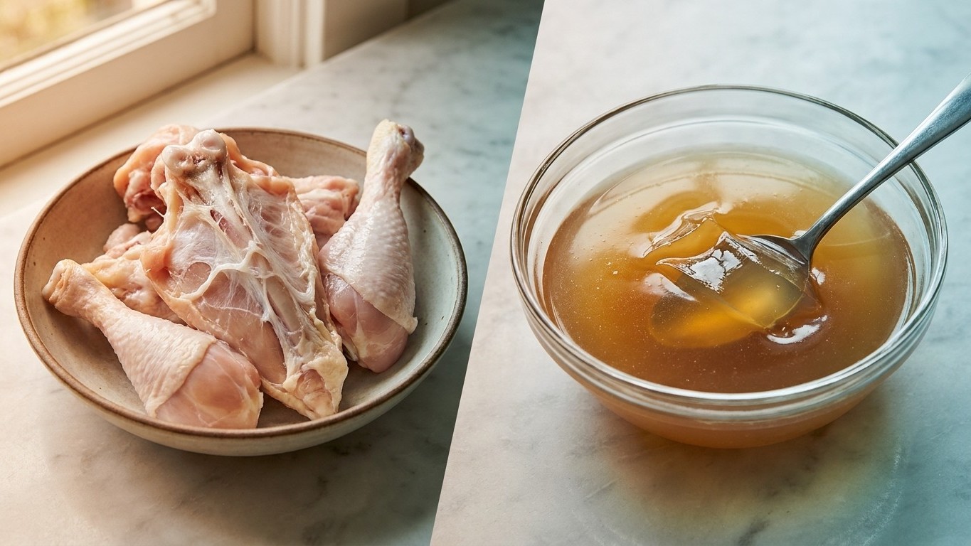 Gélatine collagène différence : pourquoi l'un devient l'autre à la cuisson