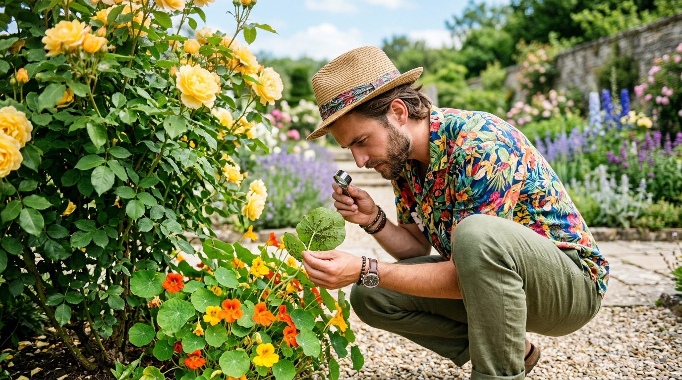 J&rsquo;ai toujours traité mes rosiers au pulvérisateur dès le printemps : quand j&rsquo;ai vu ce qui se passait sur la fleur d&rsquo;à côté, j&rsquo;ai compris pourquoi je m&rsquo;épuisais pour rien