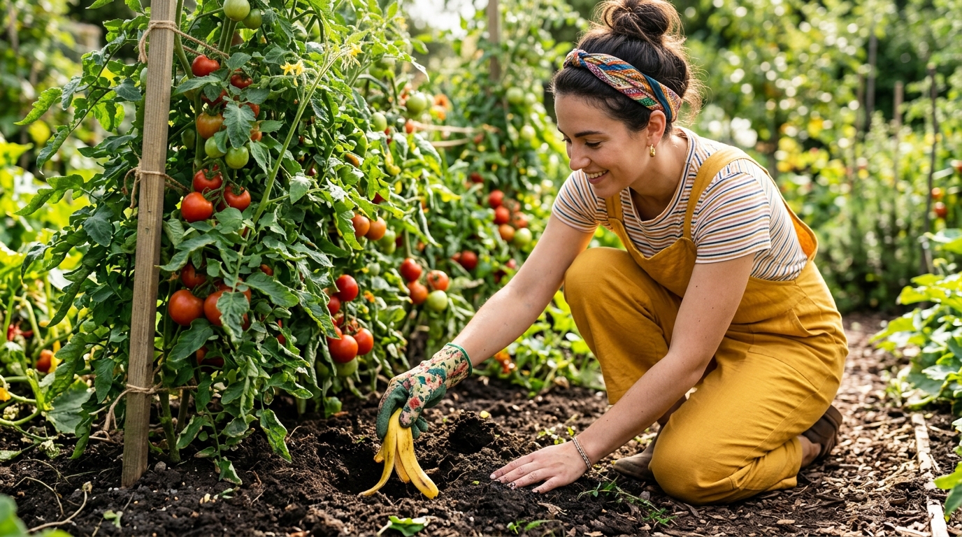 Je dépensais une fortune en engrais pour mes tomates : depuis que j&rsquo;enterre ce déchet du quotidien, je n&rsquo;ai plus acheté un seul sachet