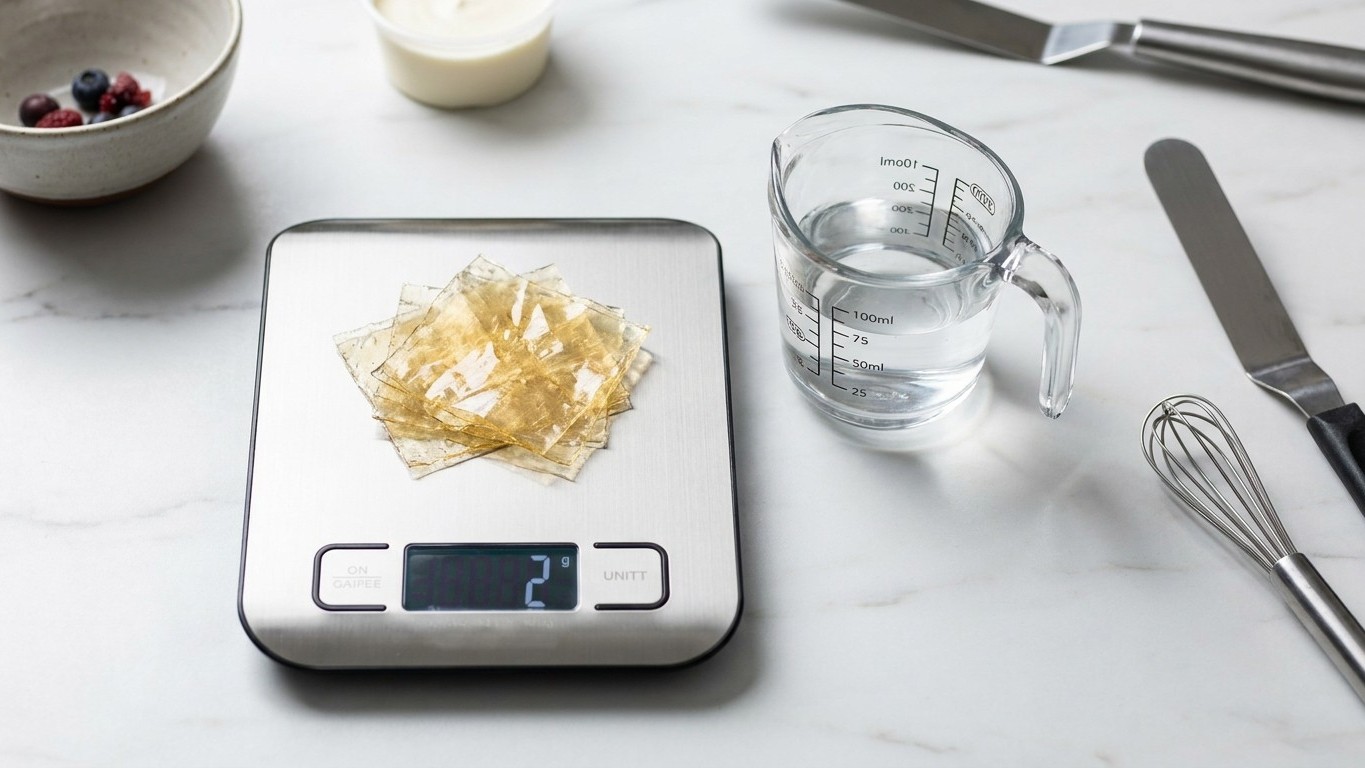 Dosage gélatine feuille recette : la règle des 2 grammes par 100 ml de liquide