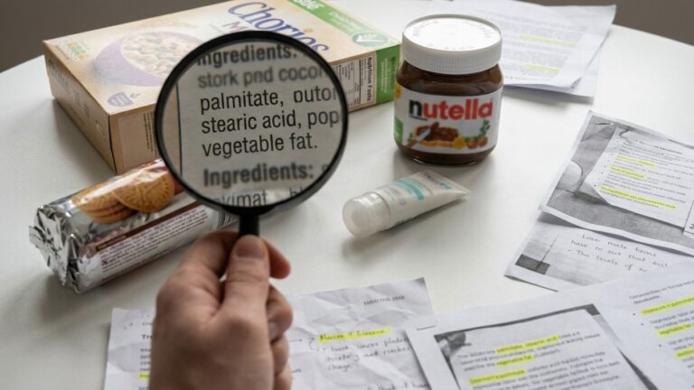 Huile de palme noms caches ingredients : les dix mots qui la dissimulent sur l'etiquette