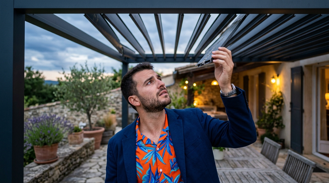 J&rsquo;ai fait poser une pergola bioclimatique en juin : à la première nuit de vent, j&rsquo;ai compris que l&rsquo;installateur avait sauté une étape