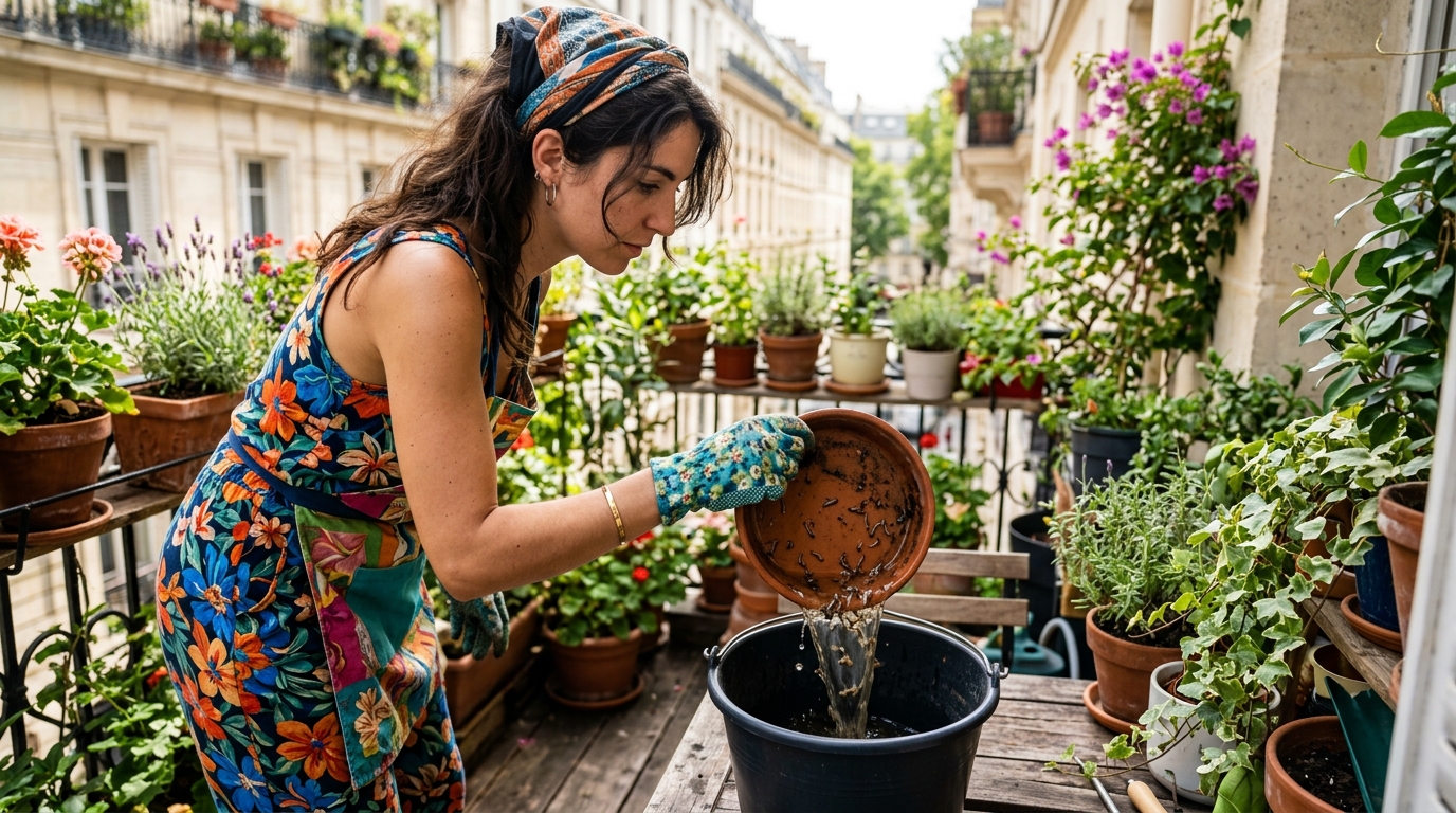 J&rsquo;ai vidé la soucoupe de mes pots de fleurs chaque samedi tout l&rsquo;été juste par habitude : un entomologiste a regardé l&rsquo;eau et j&rsquo;ai compris ce qui s&rsquo;y était déjà passé