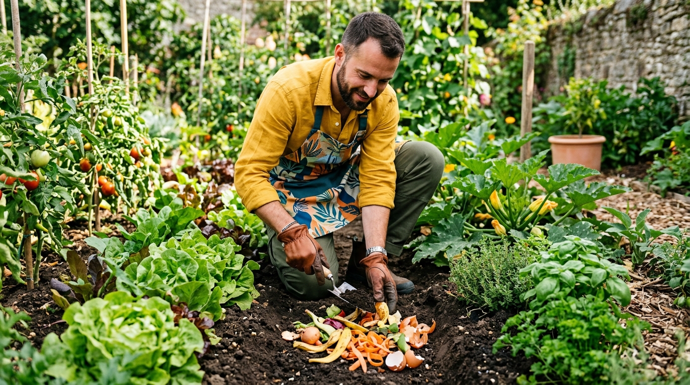 Je jetais mes épluchures dans le bac à compost depuis dix ans : le jour où j&rsquo;ai creusé un trou entre mes rangs de légumes, j&rsquo;ai revendu le bac