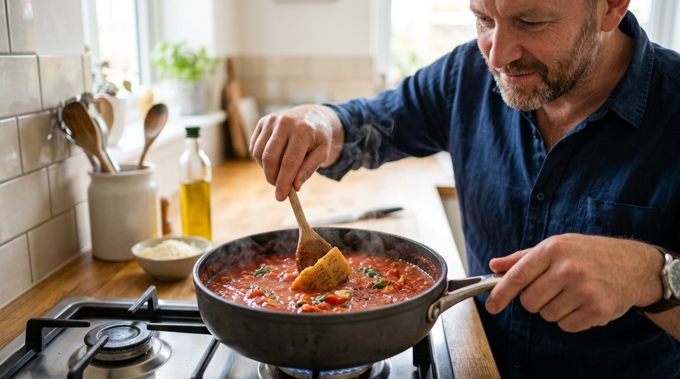 Je ne jette plus les croûtes de mon parmesan : voici ce que j&rsquo;en fais désormais dans mes plats du soir