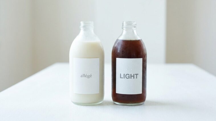 Light ou allege difference etiquette : deux mots proches pour deux reductions bien differentes