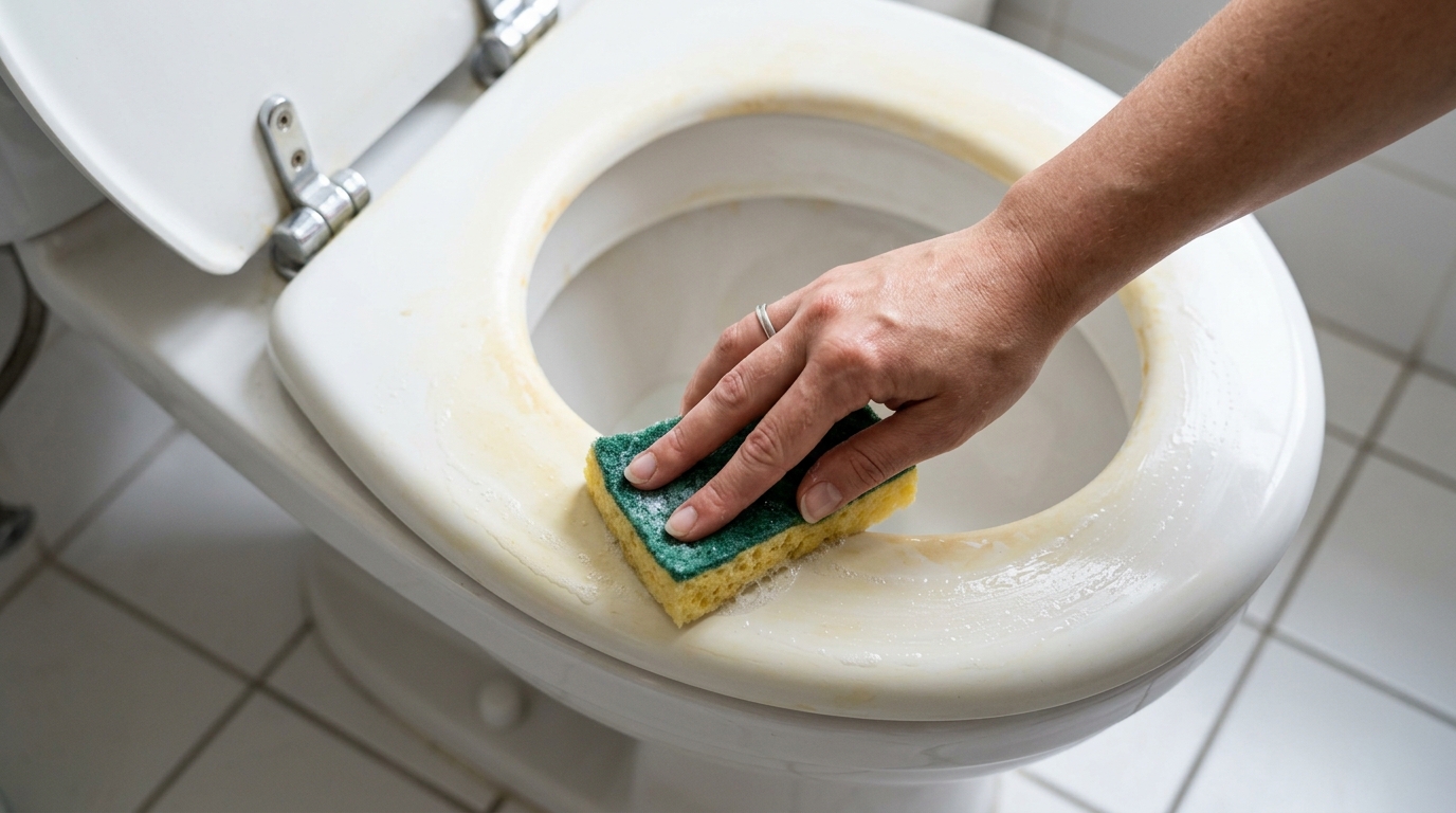 Marre de cette lunette de WC jaunie qui gâche la salle de bain ? 4 astuces la rendent comme neuve