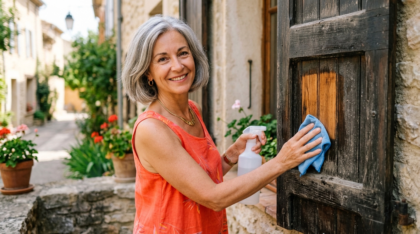 Je décrassais mes volets en bois à grande eau chaque printemps : le jour où un artisan m&rsquo;a arrêté, j&rsquo;ai compris mon erreur